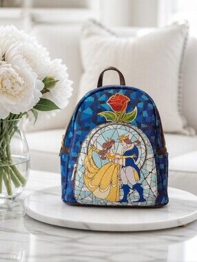 Beauty and the Beast Stained-Glass Window Mini-Backpack